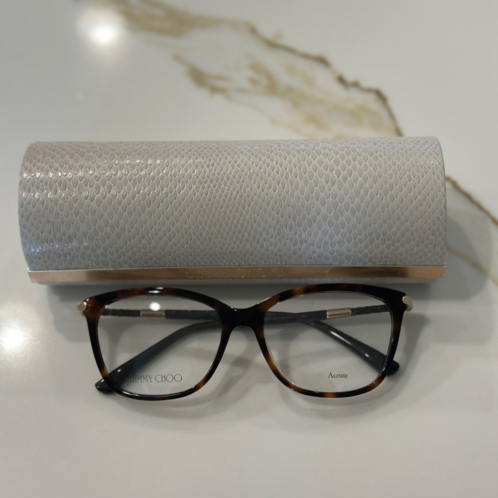 Jimmy Choo Brown Glasses with Gray Case
